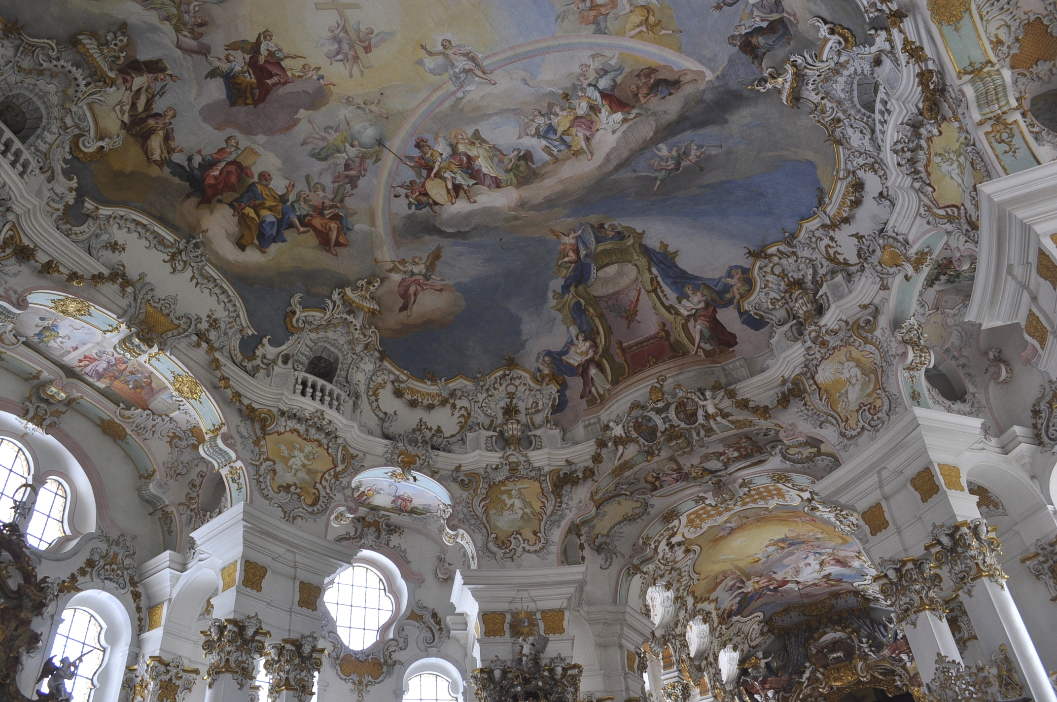 ヴィースの巡礼教会の天井画（Wieskirche）
