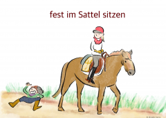 【今週のドイツ語】fest im Sattel sitzen