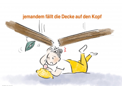 【今週のドイツ語】jemandem fällt die Decke auf den Kopf